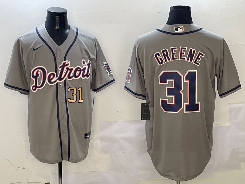 Men Detroit Tigers #31 Greene Grey Game 2025 Nike MLB Jersey style 3125